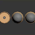 Three Copper Bullet Casings With Silver Tips Arranged In Reflective