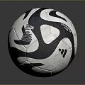 Adidas Brazuca Soccer Ball With Black And White Design And Sport Equipment