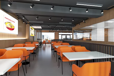 Fast Food Restaurant 3d model