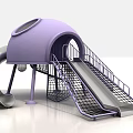 Space capsule non-standard shape amusement equipment 3d model
