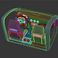 Premium Automotive Interior Components With Steering Wheel Seats Dashboard And Console