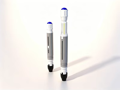 Hardware Tools Two Different Sizes With Blue Top Gray Body And Black Base 3d model