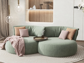 Modern double sofa 3d model