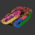 Military Tank With Camouflage Paint Tracks Turret And Detailed Exterior Design