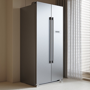 Double door refrigerator 3d model