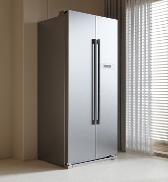 Double door refrigerator 3d model