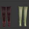 Essential Daily Life Footwear Black And Beige Over The Knee Boots For Women