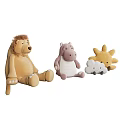 Adorable Plush Stuffed Toys Including Lion Hippo Sun And Cloud Figures