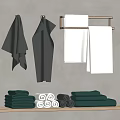 Modern Towel Rack Towel Bath Towel 3d model