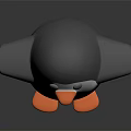 Cute Penguin Doll With Gray Body White Belly And Orange Beak Feet