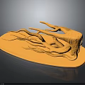 Wooden Stone Decorative Sculpture With Natural Root Like Texture And Smooth Base Design