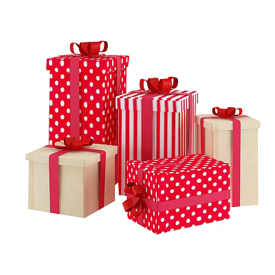 Modern Gift Box Christmas Christmas Gift Accessories 3d model