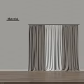 Elegant Double Layer Curtains in Beige and White Soft Material for Home Window Decoration