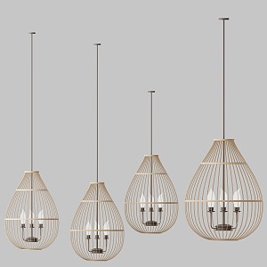 Modern chandelier 3d model