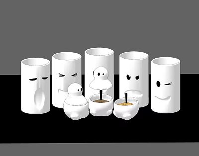 Modern Decorations Ceramic Ornaments 3d model