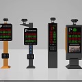 Public Parking Guidance Facilities With Digital Displays For Available Spaces And License Plate Recognition