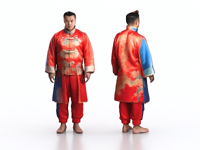 Xifu Men's costume Ancient costume Hanfu 3d model