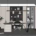 Modern study 3d model