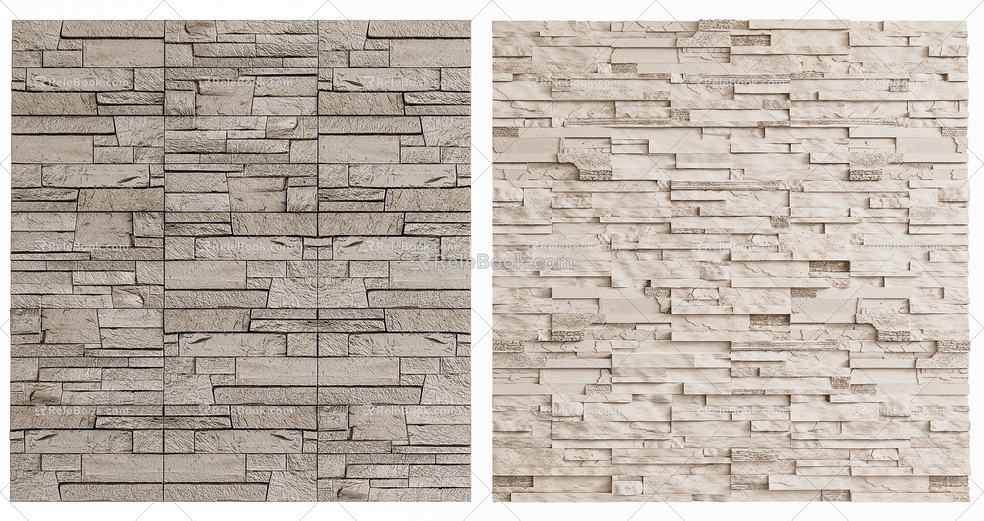 Modern wall stone wall rubble stone culture stone background wall 3d model