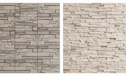 Modern wall stone wall rubble stone culture stone background wall 3d model