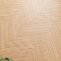 Herringbone Pattern Light Wood Floor With Natural Grain And Smooth Surface 3d model