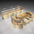 Modern Display Cabinet Bread Display Cabinet 3d model