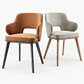 Modern Pink And Green Velvet Dining Chairs With Hollow Backrest And Golden Legs