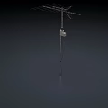 Modern Metal Chandelier With Slim Pole And Minimalist Light Bulb Design
