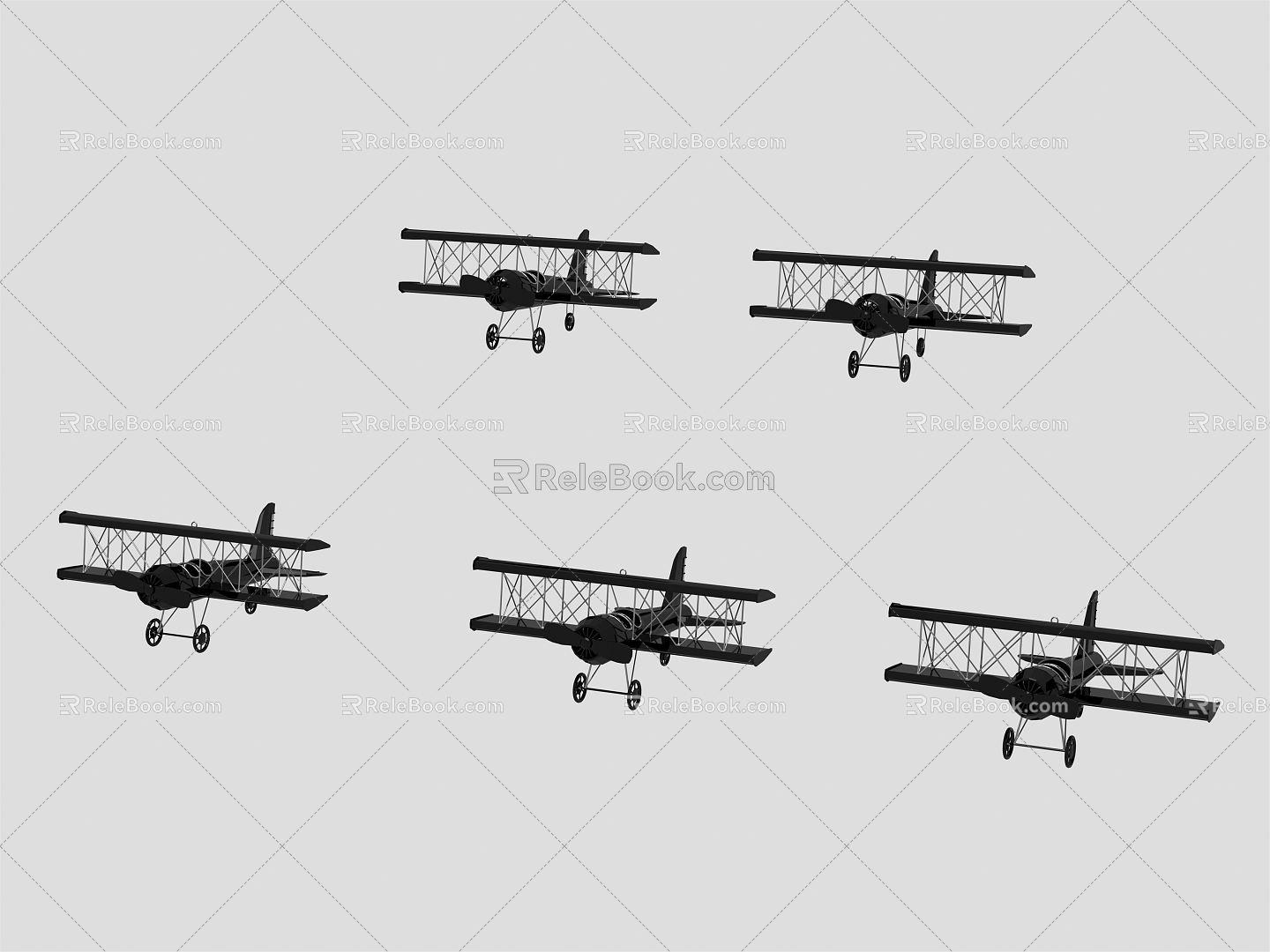 Modern Toy Plane Simple Plastic Toy Plane 3d model