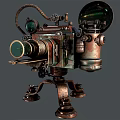 Steampunk Style Digital Camera Accessory For Mobile Phones With Gear And Tripod Design