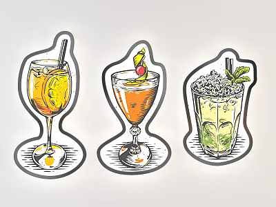 Modern wall lamp home cartoon illustration wall lamp beautiful Chen pendant 3d model