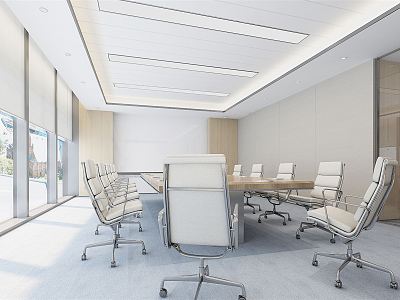 Modern conference room lecture hall lecture hall conference table and chair boss chair office sunshade roller blind model