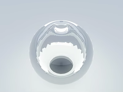 Modern Silver Spherical Pendant Light With Metallic Shiny Smooth Surface For Interior Decoration 3d model