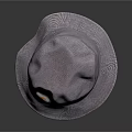 Gray Bucket Hat With Small Label On Front Casual Outdoor Wear Accessory