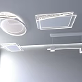 Modern Ceiling Lights With Square Round And Linear Designs For Home Interior Decor 3d model