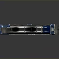 Vintage Blue And Silver Steam Locomotive Model With Metal Wheels On Grey Reflective Surface