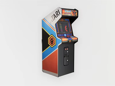 TARI Retro Arcade Machine As Entertainment Appliance With Colorful Design Classic Screen And Control Buttons 3d model