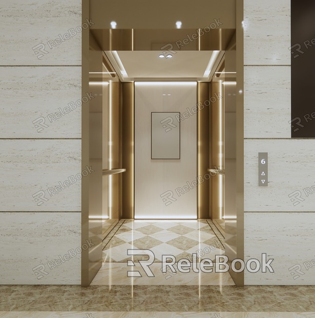 modern elevator hall model