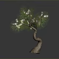 Creative Money Tree Sculpture With Green Leaves Money Bills And House Models
