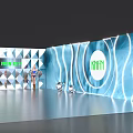 Shiny Photo Check In Spot With Blue Wave Background And AMN Circular Logo