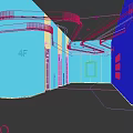 Modern Elevator Hall Mall 3d model