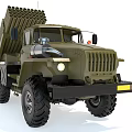 Green Military Truck With Multiple Rocket Launcher System Heavy Duty Off Road Vehicle