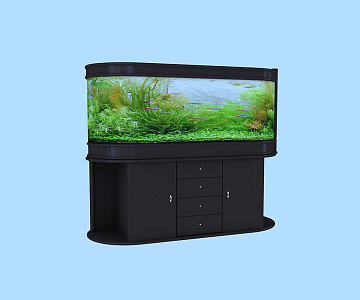 Modern fish tank 3d model