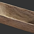 Rustic Handcrafted Wooden Decorative Ornament Set With Natural Grain And Oblong Tray Design