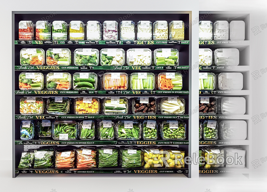 Modern Shelf Supermarket Vegetable Rack model