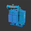 LIS SUPER Blue Power Transformer With Cylindrical Tank And Cooling Fins