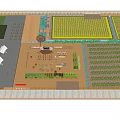 Garden Landscape Design With Neat Green Plants Pathways And Open Area