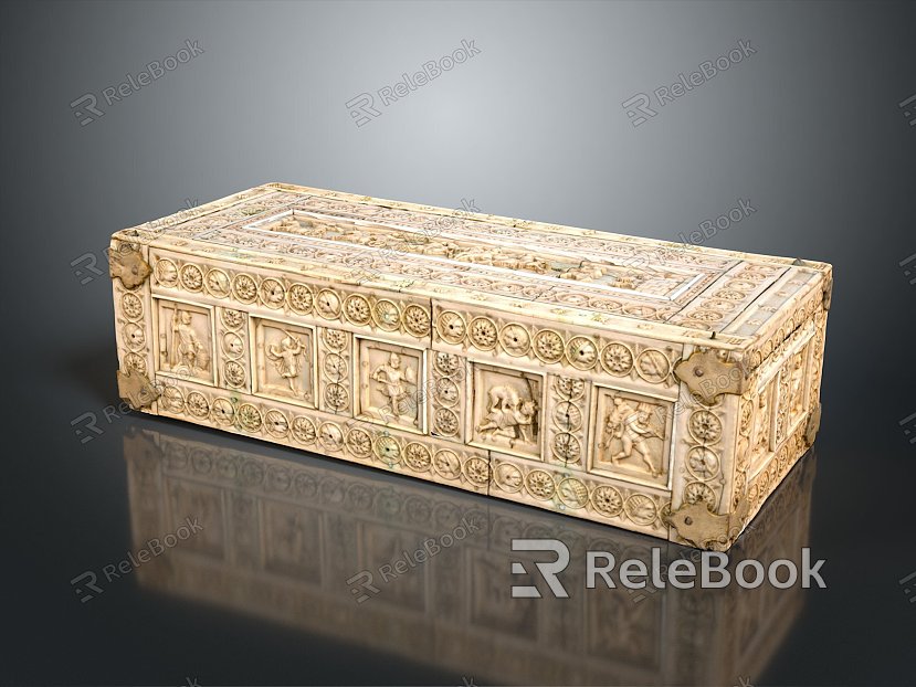 Wooden Box Storage Box Item Box Collection Box Jewel Box Small Box Container Realistic model