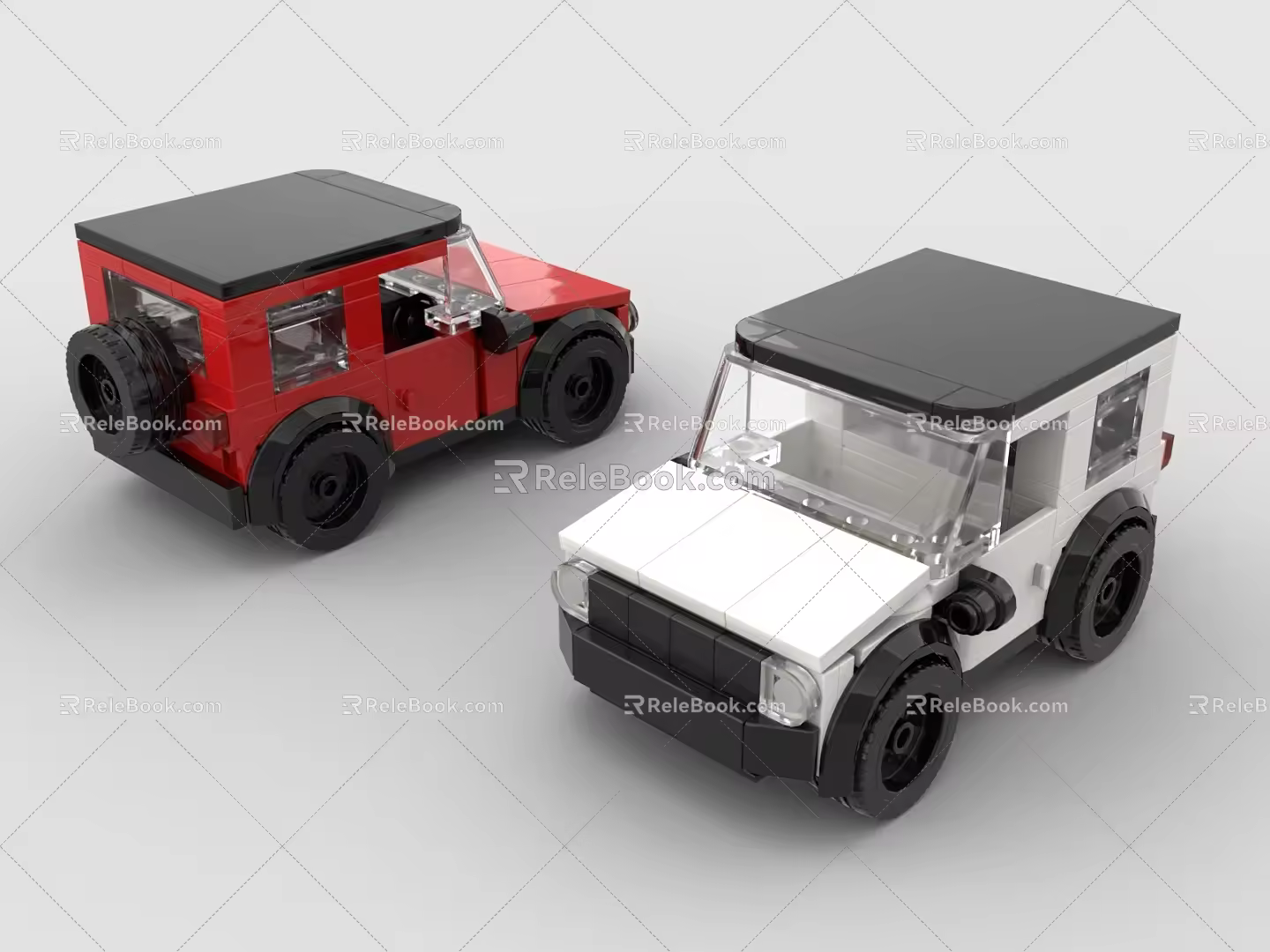 Lego toy blocks jeep buggy 3d model