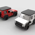 Lego toy blocks jeep buggy 3d model